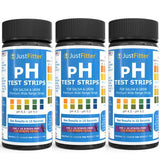 pH testing strips 3 bottles